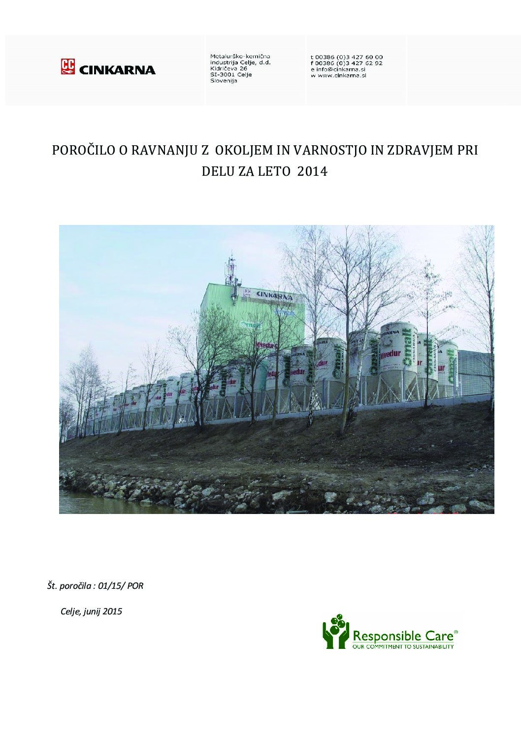 Okoljsko porocilo Cinkarna 2014 1 pdf