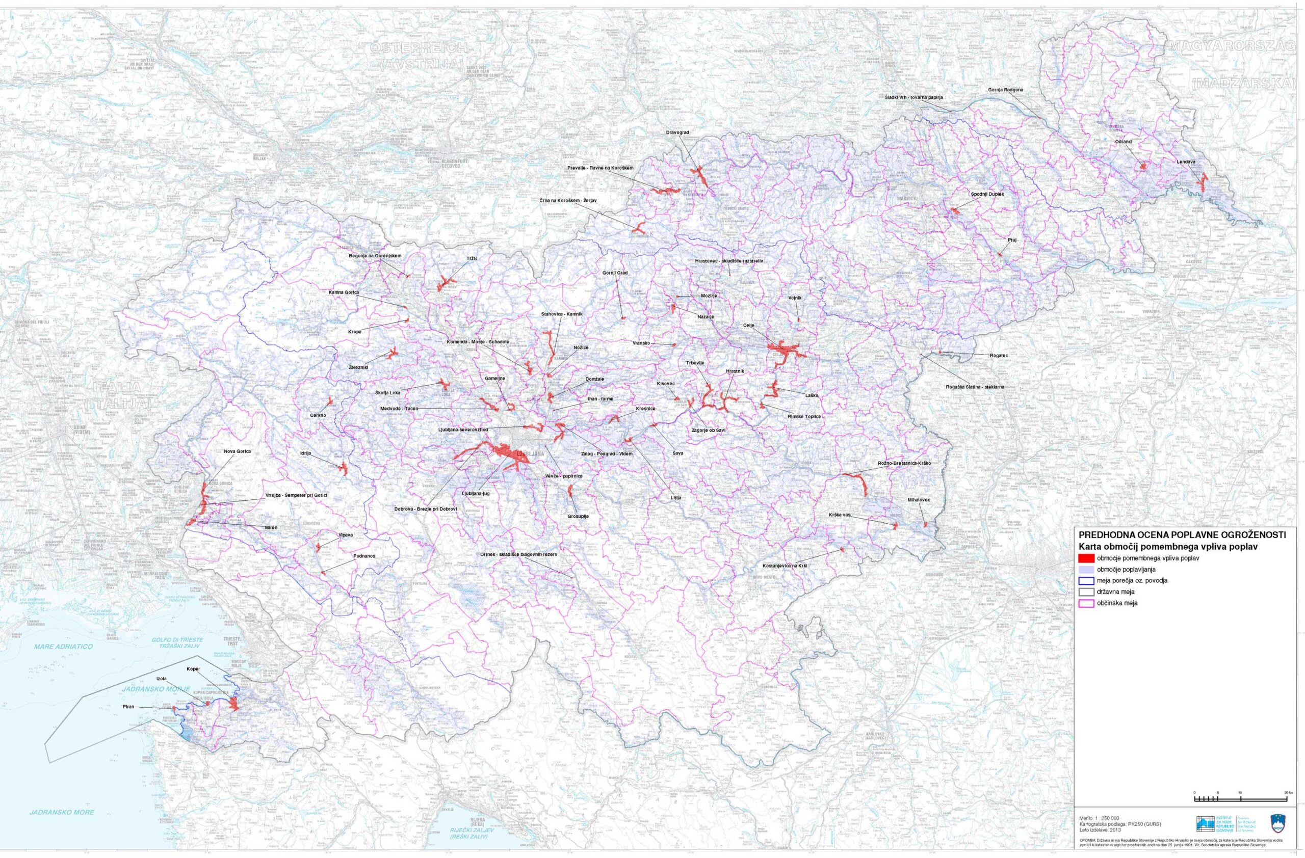 Obmocija pomembnega vpliva poplav scaled