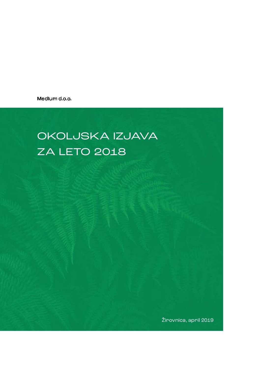 Okoljska izjava Medium 2018 pdf