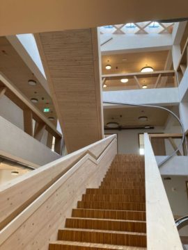 Nova stavba InnoRenew CoE je hibridna konstrukcija lesa, betona in jekla in edinstven primer trajnostne gradnje v Sloveniji. (Foto: izola.si)