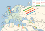 Slika 2: Ocenjena mogoča rast povpraševanja po električni energiji v državah na območju Evrope in Sredozemlja (vir: Eurostat, 2010)