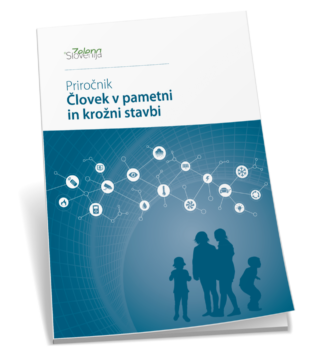 Človek v pametni in krožni stavbi