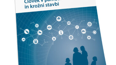 Človek v pametni in krožni stavbi