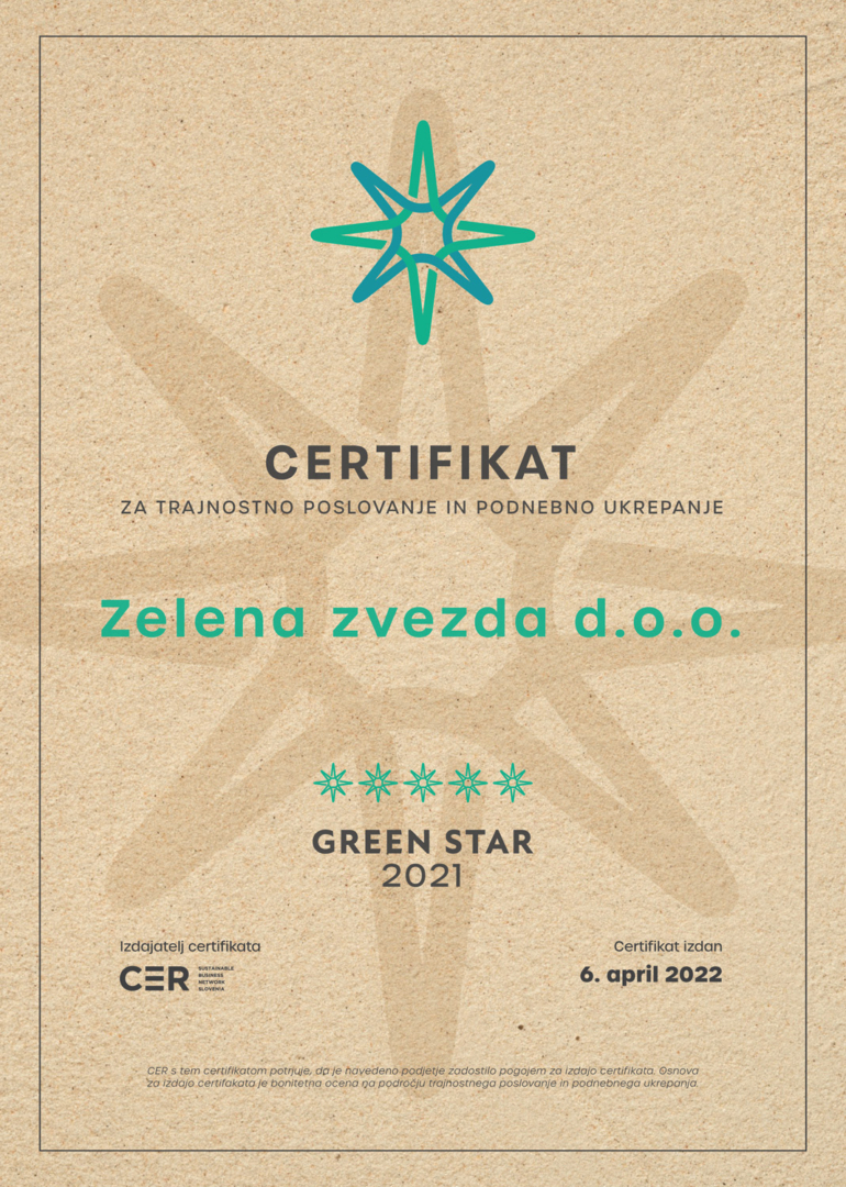 22 04 04 GREEN STAR KAMPANJA PRIZNANJE simbolico