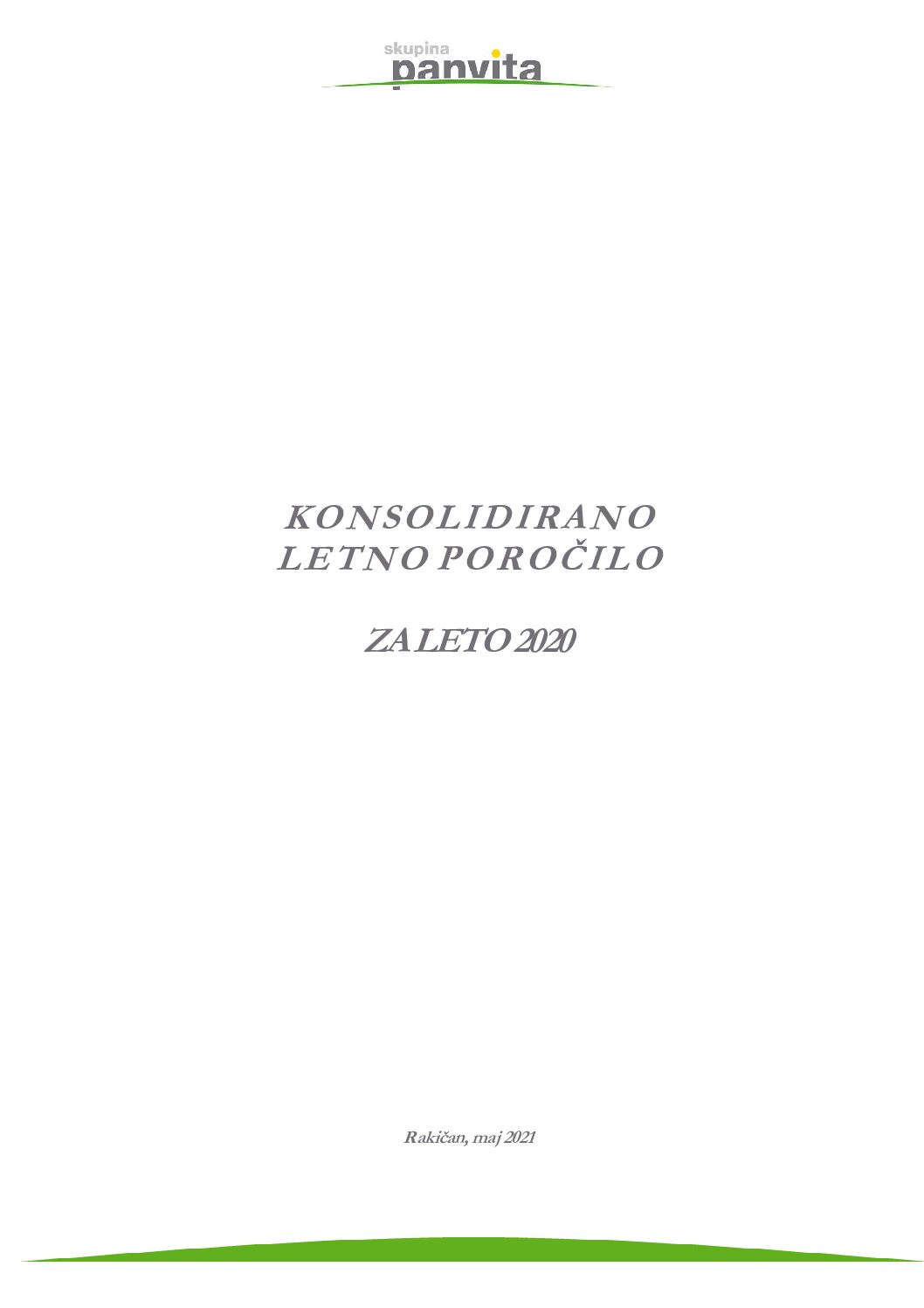 Skupina Panvita Letno porocilo 2020 pdf