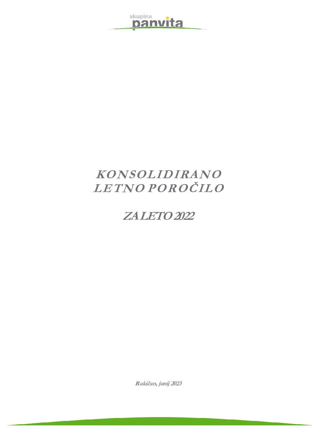 Skupina Panvita Letno porocilo 2022 pdf