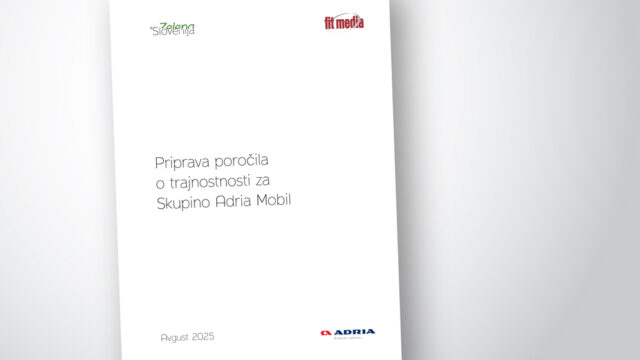 Priprava porocila o trajnostnosti za Skupino Adria Mobil naslovna