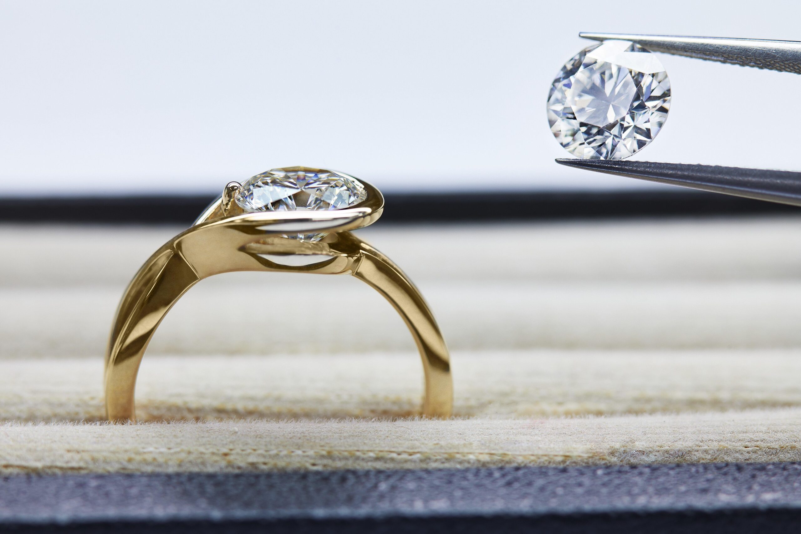Pandora Lab Grown Diamonds and gold ring scaled