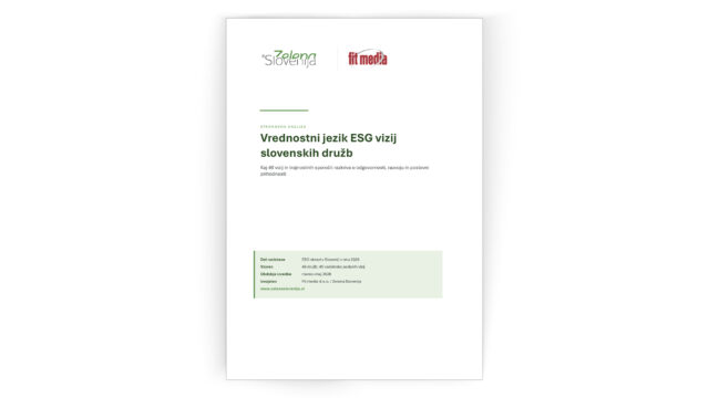 Analiza ESG obrazi Vrednostni jezik ESG marec maj 2026 naslovnica